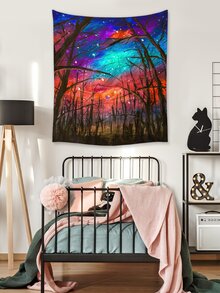 Tapiz con estampado de cielo estrellado - Multicolor - Ver 5