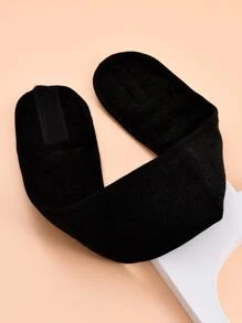 1pc Solid Color Simple Bath Headband - Black - View 2