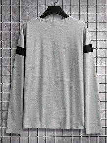 Manfinity Homme Tops Nam Khối Màu Giải trí - Màu Xám nhạt - Xem 2