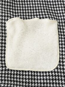 Toddler Girls Houndstooth Print Pocket Patched Overcoat - Black and White - View 4