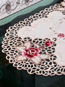 Khăn trải bàn thêu hoa - Nhiều màu - Xem 4