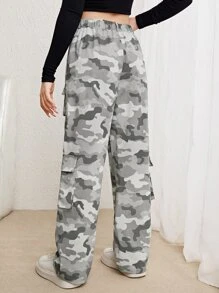 SHEIN Camouflage Loose Casual Pants For Teenagers