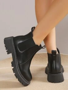 Botas chelsea sin cordones - Negro - Ver 3