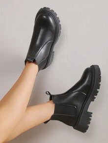 Botas chelsea sin cordones - Negro - Ver 5