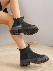 Botas chelsea sin cordones - Negro - Ver 6