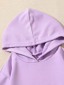 女孩標語和卡通圖案連帽衫