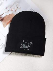 Mũ len họa tiết hành tinh đường phố - màu đen - Xem 1