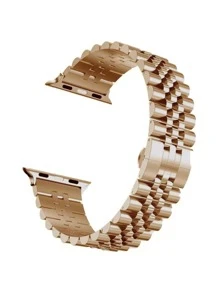 Dây thép không gỉ tương thích với Apple Watch - Hoa hồng vàng - Xem 2