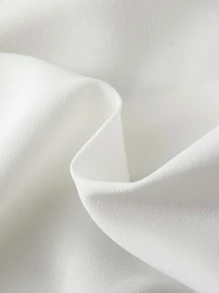 SHEIN 青少年女孩褶邊前紐扣襯衫 - 白色 - 查看 5