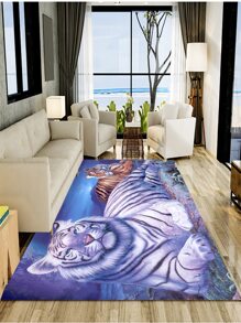Tapis à motif tigre - Multicolore - Voir 1