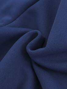 Chicos Pantalones deportivos con pullover con estampado de oso y slogan - Azul - Ver 7