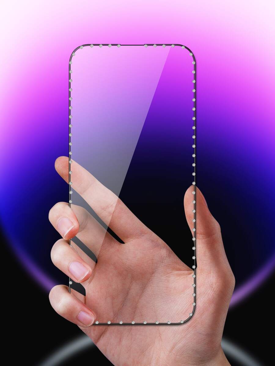 1入組手機螢幕保護強化膜相容 iPhone15/15Plus/15Pro/15Promax - 黑色 - 查看 1