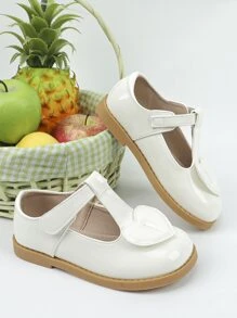 Girls Heart Decor Mary Jane Flats - White - View 7