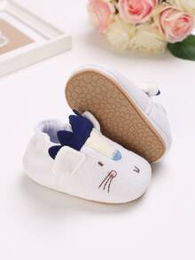 Baby Embroidered Detail Slip-On Shoes - White - View 2