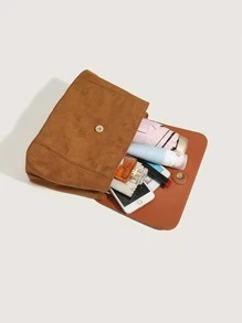 Solid Color Tote Bag, Casual Flap Crossbody Bag, Women's Messenger Bag With Adjustable Strap Minimalist Flap Square Bag