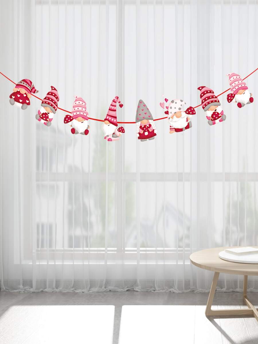 1pc Cartoon Gonk Pattern Pull Flag - Multicolor - View 1