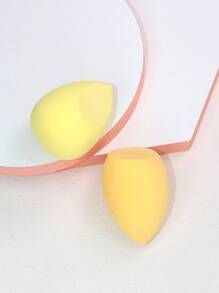 2pcs Yellow Makeup Sponge Set 2 - Multicolor - View 1