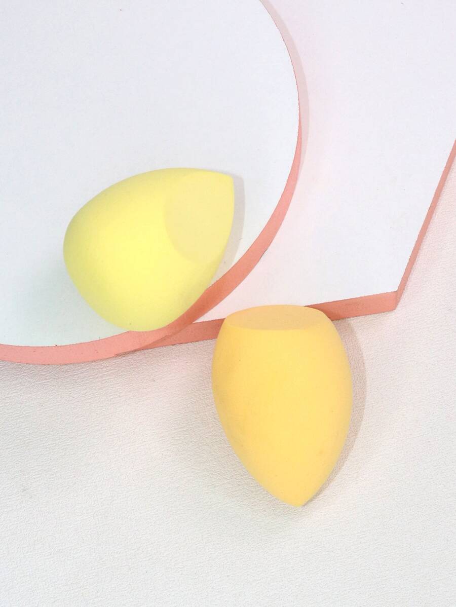 2pcs Yellow Makeup Sponge Set 2 - Multicolor - View 1
