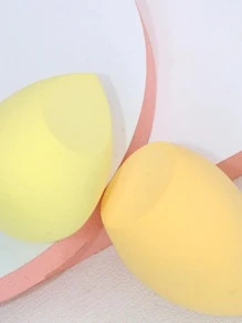 2pcs Yellow Makeup Sponge Set 2 - Multicolor - View 4