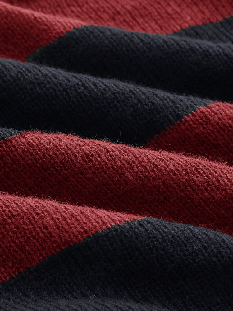 Women's Short Striped Pullover Sweater, New Year's Eve