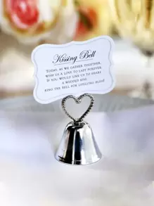 1个/3个创意金属便签夹、婚礼名片夹、桌面装饰、明信片展示架 - 銀色 - 查看 9