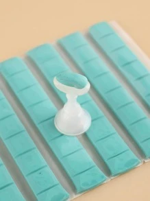 FULL BEAUTY 2 包白色和绿色可重复使用美甲粘土，专业假指甲粘性美甲工具 - DIY 美甲粘性橡皮泥不粘手粘土 - 彩色 - 查看 2