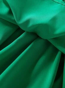 SHEIN Toddler Girls Tiered Ruffle Hem Tank Top & Carrot Trousers - Green - View 5