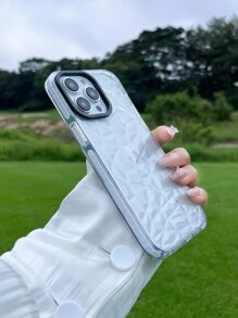 Vỏ điện thoại trong suốt có kết cấu - trắng - Xem 3
