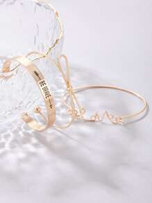 3入組結飾細節手鐲