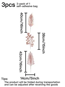 1pc Simulated Plastic Small Willow Leaf/orange Leaf/large Iron Piece - Suitable For Home, Living Room, Tv Cabinet, Vase Filler Decoration, Christmas Atmosphere Display Decoration - Dusty Pink - View 3