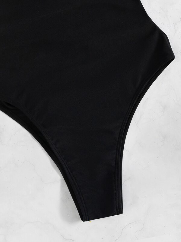 SHEIN Swim Chicsea Cross Backless One Piece Swimsuit SHEIN USA