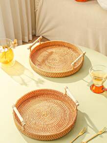 1入組手柄設計託盤 - 卡其色 - 查看 3