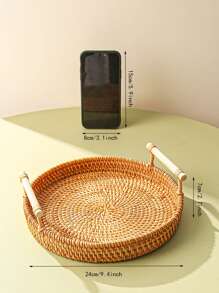 1入組手柄設計託盤 - 卡其色 - 查看 4