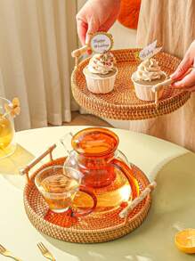 1入組手柄設計託盤 - 卡其色 - 查看 5