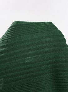 SHEIN Privé 素色合身T恤 - 墨綠色 - 查看 6