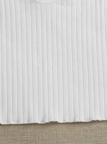 SHEIN EZwear Plus Notched Neck Rib-knit Tank Top