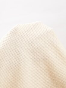 SHEIN VCAY Vestido ajustado de espalda abierta de cuello halter asimétrico bajo con fleco - Beis - Ver 6