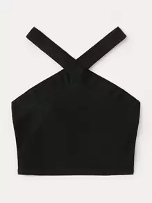 SHEIN EZwear Dây chằng chéo đan chéo chắc chắn - màu đen - Xem 3