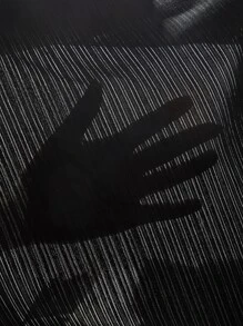 EMERY ROSE Falda unicolor tejido de canalé - Negro - Ver 6