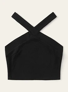 SHEIN EZwear Dây chằng chéo đan chéo chắc chắn - màu đen - Xem 6