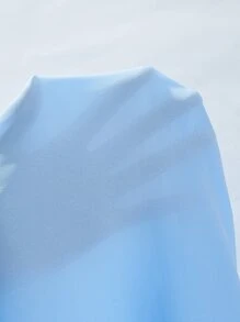 SHEIN Clasi Top unicolor escote V - Celeste - Ver 6