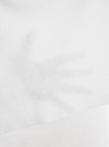 Muchica Solid Zip Up Hooded Jacket - White - View 5