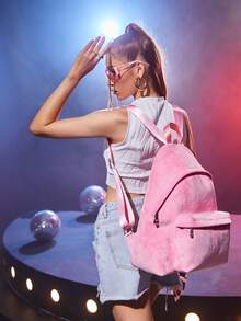 Mochila clásica minimalista mullido - Rosa - Ver 5