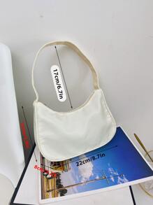 極簡風格流浪包 - 米色 - 查看 5