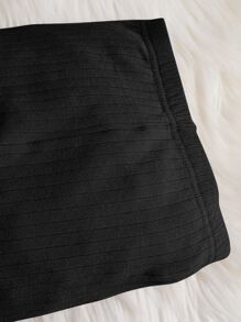 SHEIN Baby Girl Turtleneck Ribbed Knit Tee & Leggings - Black - View 4