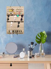 1pc Multifunction Hanging Jewelry Storage Bag - Khaki - View 3