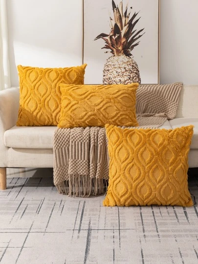 1 pieza Funda de cojín sin relleno geométrico tufted