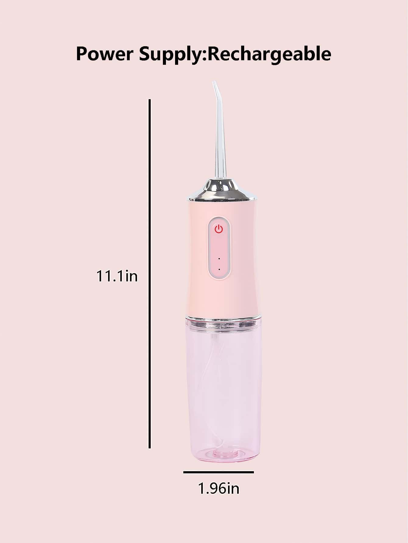 1 pieza Irrigador Bucal 4 en 1 eléctrico - Rosa - Añade 3