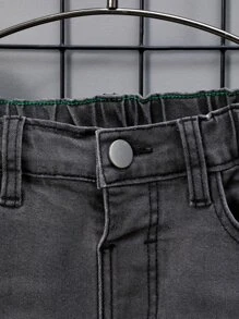 男童側口袋直筒牛仔褲