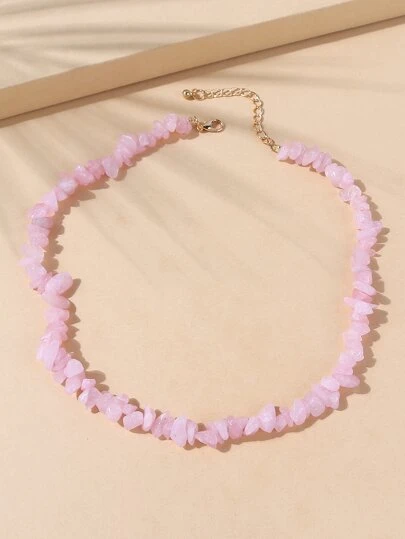 石頭裝飾串珠項鏈